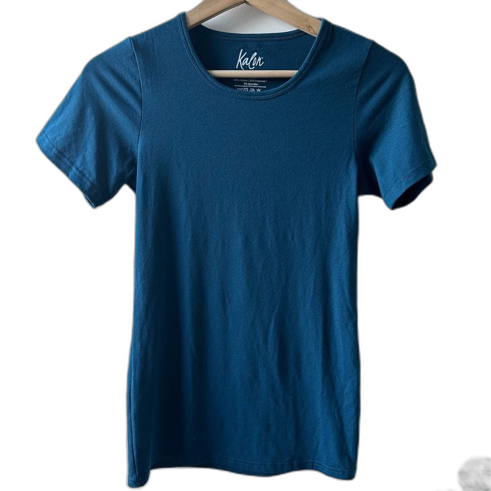 Kalon Red & Blue T‑Shirt Bundle XS Soft Stretchy Casual Basics Layering cotton - Picture 2 of 3